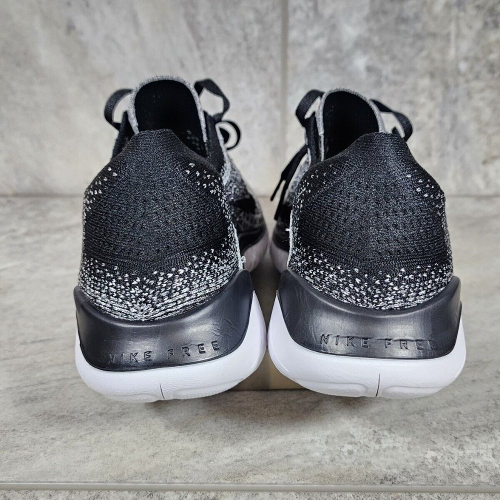 Nike Free Rn Flyknit 2018 Men's Running Shoes Size 9, 10 & 13 White Black - Picture 2 of 11